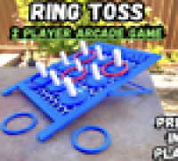 Desktop Ring Toss Arcade Game - 2 Player 3D model