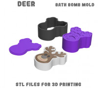 Deer bath bomb mold 3D model