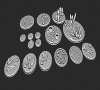 1" -  4" Bases - Skyless Realms 3D model