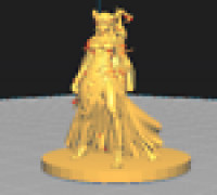 Horned witch D&D 3D model