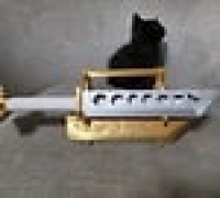 dnd dice sword with dragons 3D model