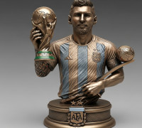 Lionel Messi Busto 3D model