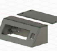 LCD 2x16 stand with on/off switch and micro USB port 3D model