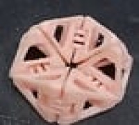 Skeletonized Flexigon fidget using Snap Hinge 3D model