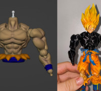 Revoltech inspired Goku torso 3D model