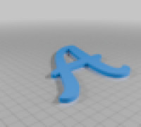 All Alphabet Letters Upper case A-Z Font: Courgette-Regular by Google Fonts (OFL License) 3D model