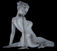 Cute girl 3D model