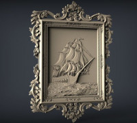 ship frame cnc art router 3D model