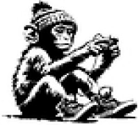 Gaming Monkey stencil 3D model