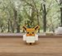 Eevee Pokemon Multipart  3D model