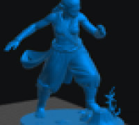 Elf Monk Female 2 3D model