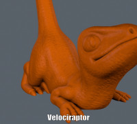 Velociraptor (Easy print no support) 3D model