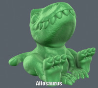 Allosaurus (Easy print no support) 3D model