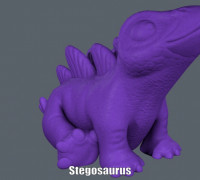 Stegosaurus (Easy print no support) 3D model