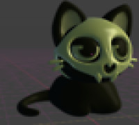 Skull Cat 3D model