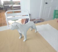 low poly dog 3D model