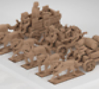 Warmaster Bretonnian Wagon Train 3D model