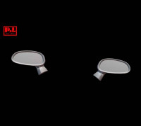 Dodge Viper SRT side mirrors 3D model