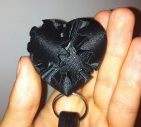 Working Micro Gear Heart Keychain 3D model