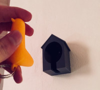 Simple Birdhouse Key Holder 3D model
