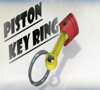 Piston KEY RING 3D model