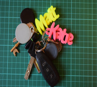 iamburny's Customizable Text - Name Keyring / Keyfob 3D model