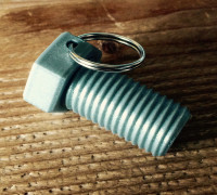 Bolt Keychain (Secret pillbox) 3D model