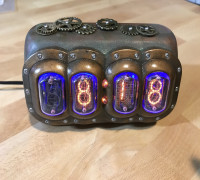 Steampunk Nixie Tube Clock 3D model