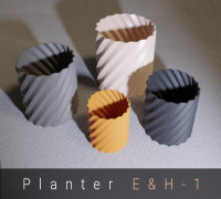 Planter / Pot / Vase - Four Sizes 3D model
