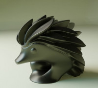 Hedgehog sculpture 3D model