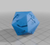cracked D20 3D model