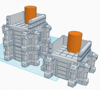 Stackable Sci-Fi Guard Tower 3D model
