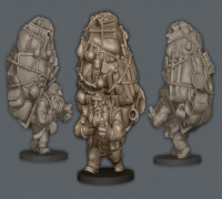 Dwarf travelling merchant 3D model