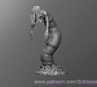 Worm Lady 3D model