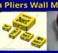 open pliers wall mount 3D model