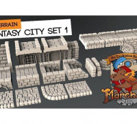 Fantasy city set 3D model
