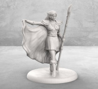 Elven Mage Tabletop Miniature 3D model