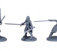 Lady Knights (multiple poses) 3D model