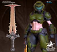 Doom Crucible Sword 3D model