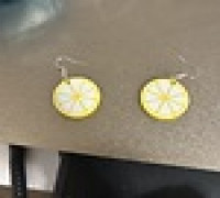 Lemon Slice Earrings 3D model