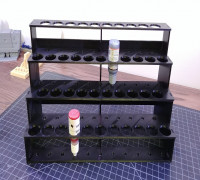 Modular Hobby Paint Rack - Large Straight 3D model