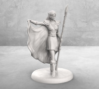 Elven Mage Tabletop Miniature 3D model