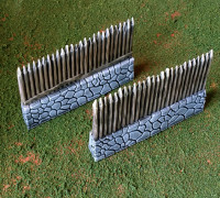 Fantasy viking palisade 3D model