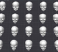 20 Skulls 3D model