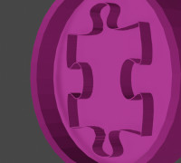 Puzzle cookie cutter with base 3D model