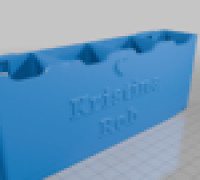 Remote Holder (4 cup w/names) 3D model