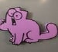 Simons Cat with void for 4x10mm magnet 3D model