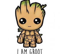 Baby Groot keychain 3D model
