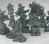 Warmaster Dwarf Pigasus Riders 3D model