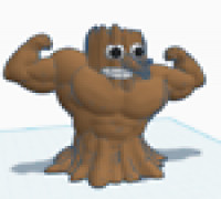 Dave the all knowing buff tree stump 3D model